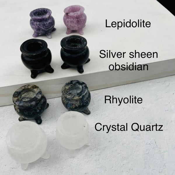 Crystal Cauldron Sphere Stand Clear Quartz