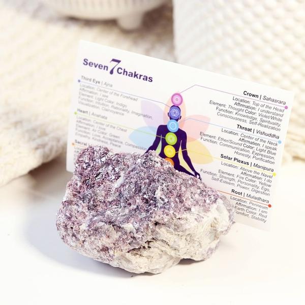 Natural Lepidolite Card Holder