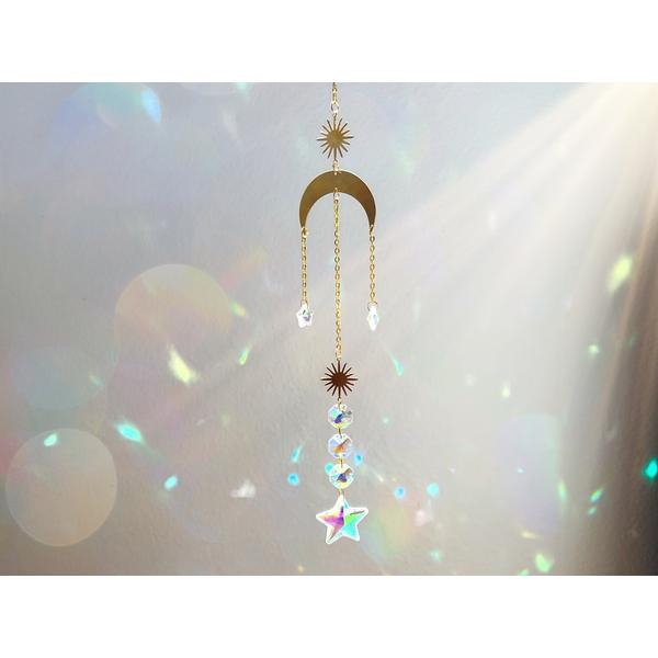 Moon and Stars Suncatcher