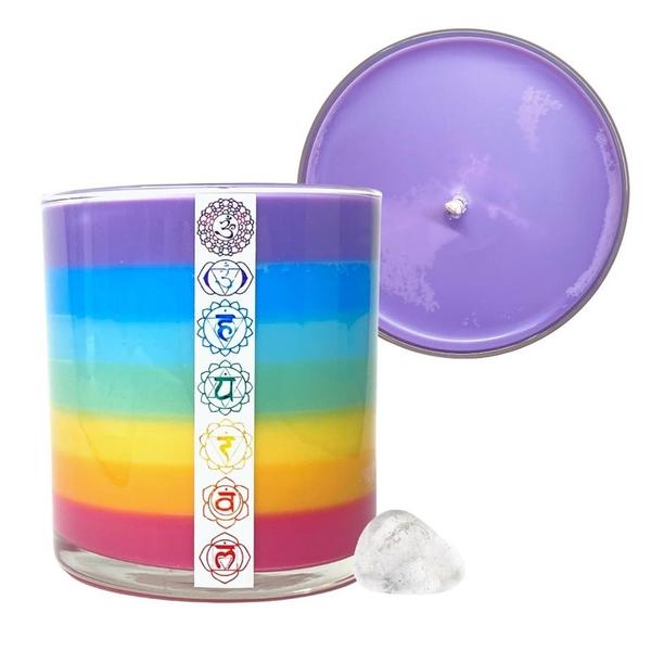 Chakra Layered Candle in Jar