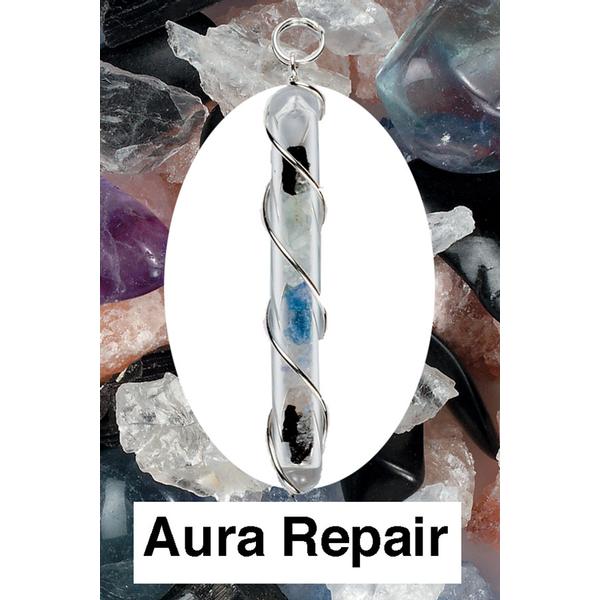 Aura Repair Vial Wire Wrap Pendant