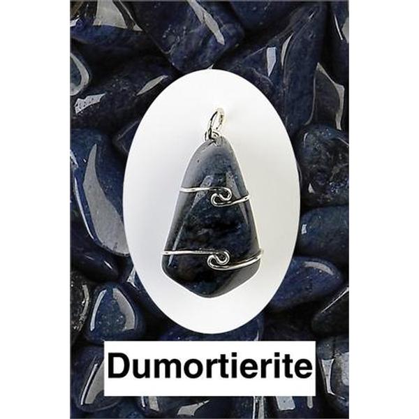 Dumortierite Wire Wrap Pendant