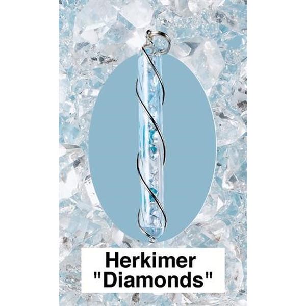 Herkimer Diamond Vial Wire Wrap Pendant