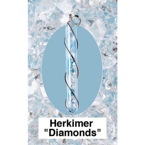 Herkimer Diamond Vial Wire Wrap Pendant