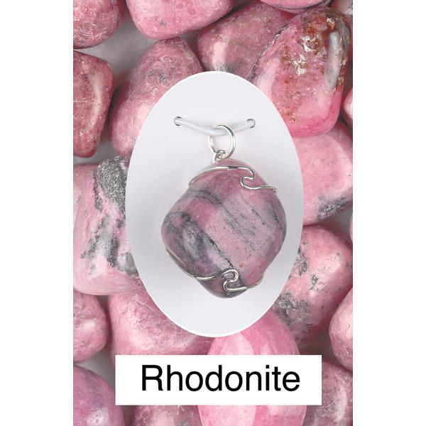 Rhodonite Wire Wrap Pendant