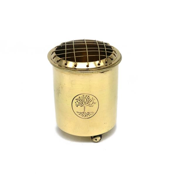 Tree of Life Brass Incense & Resin Burner