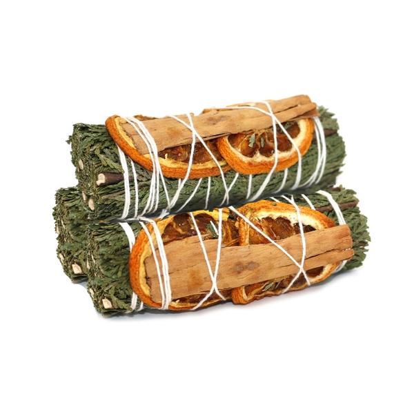 Cedar, Orange, Cinnamon Smudge Stick