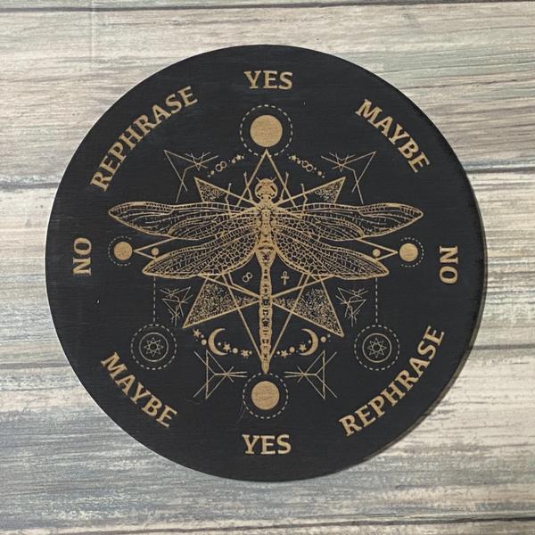 Dragonfly Pendulum Board Black 6 inches