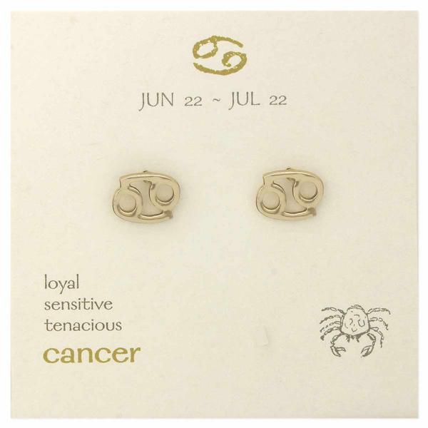 Zodiac Post Earrings - Cancer