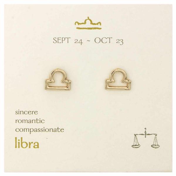 Zodiac Post Earrings - Libra