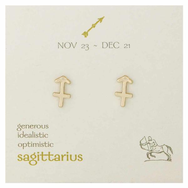Zodiac Post Earrings - Sagittarius