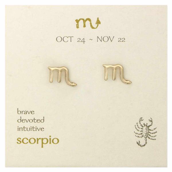 Zodiac Post Earrings - Scorpio