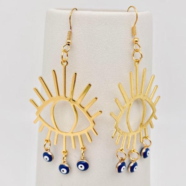 Evil Eye Dangle Earrings