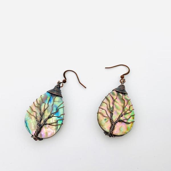 Tree of Life Shell Earrings