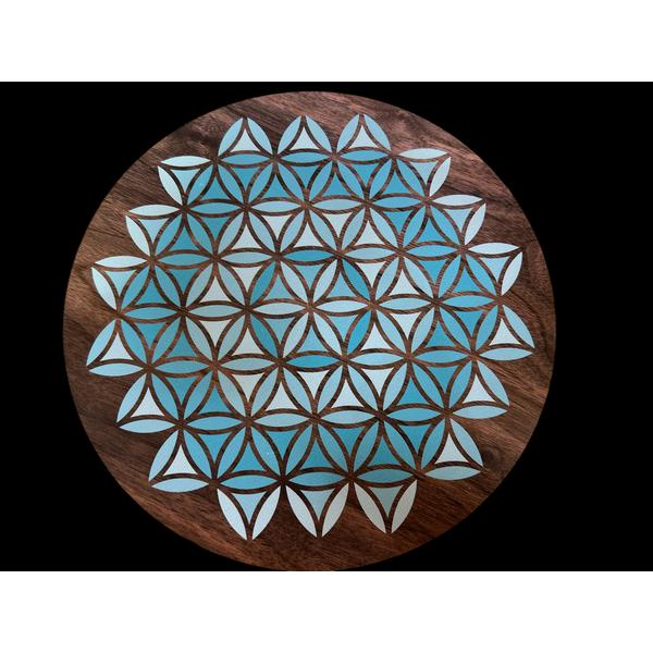 Flower of Life Grid Blue 8