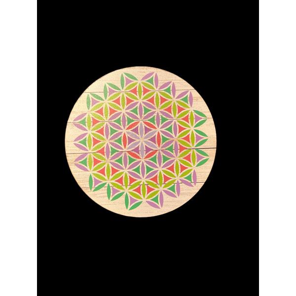 Flower of Life Multicolor Crystal Grid 4