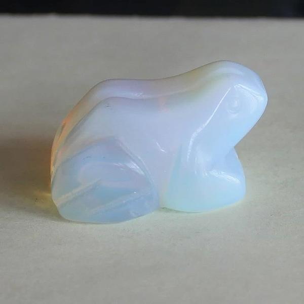 Opalite Frog Carving