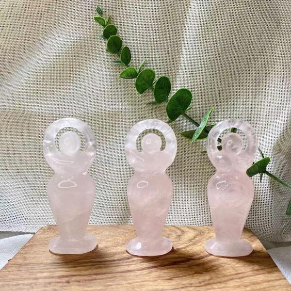 Rose Quartz Standing Goddess