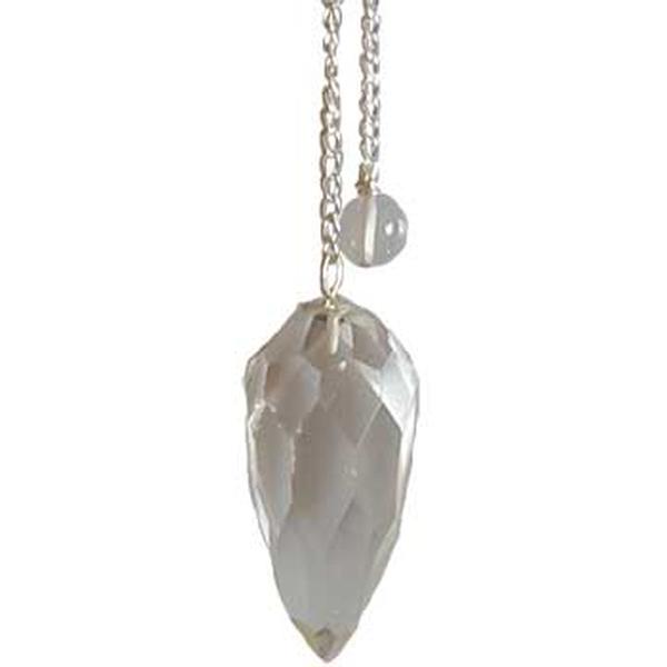 Clear Quartz Faceted Pendulum