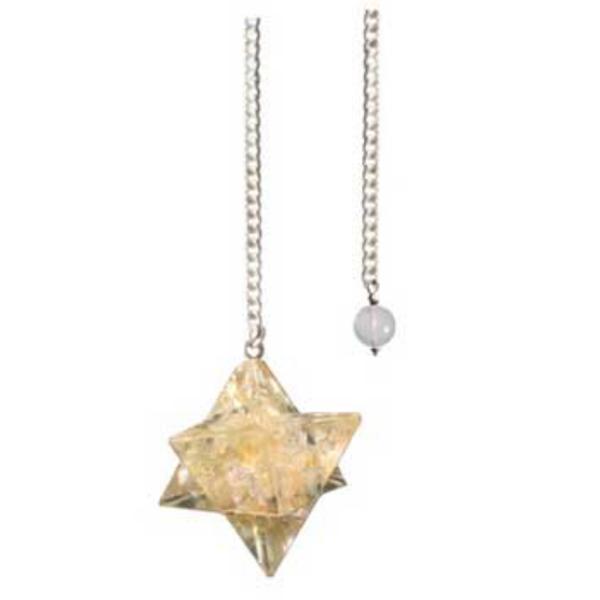 Merkabah Citrine Orgone Pendulum