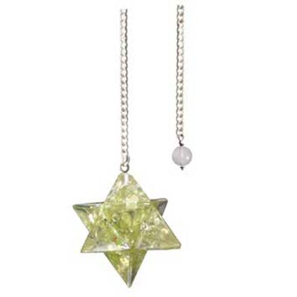 Merkabah Peridot Orgone Pendulum