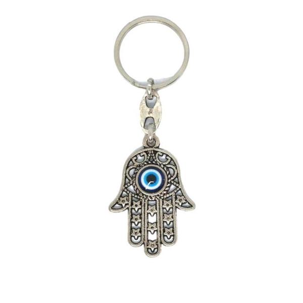 Hamsa Evil Eye Keychain