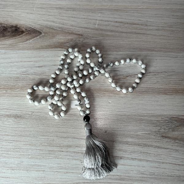 Howlite Indian Mala with Silk Thread