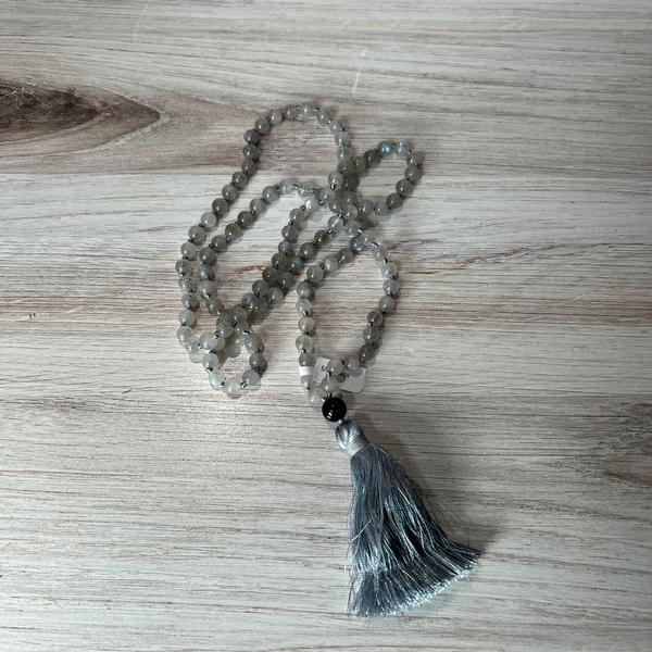 Labradorite Indian Mala with Silk Thread