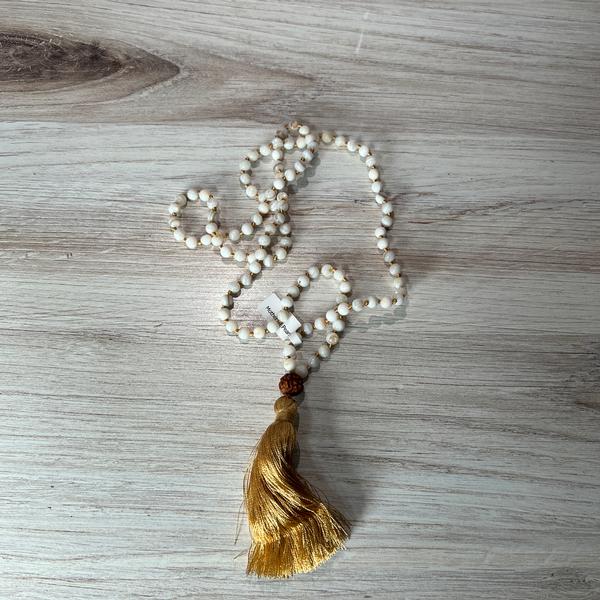 Mother of Pearl Indian Mala with Silk Thread