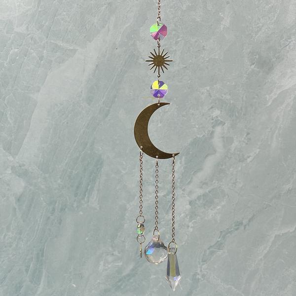 Prism Suncatcher D with Moon