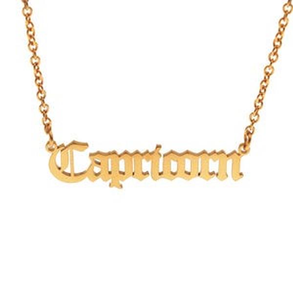 Capricorn Gold Zodiac Necklace