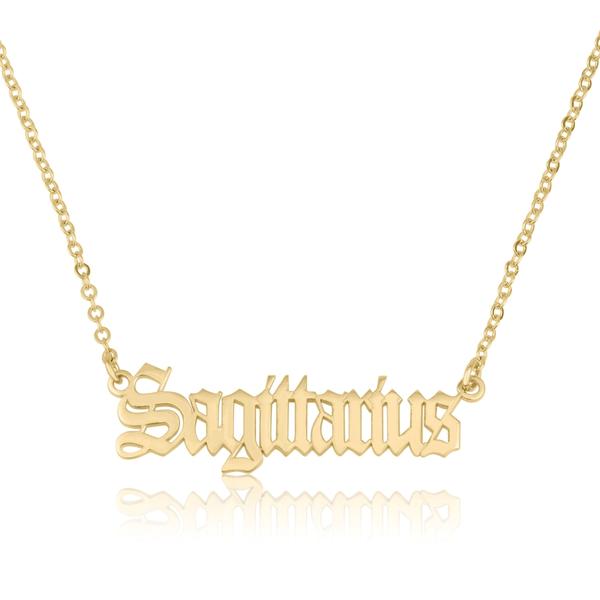 Sagittarius Gold Zodiac Necklace