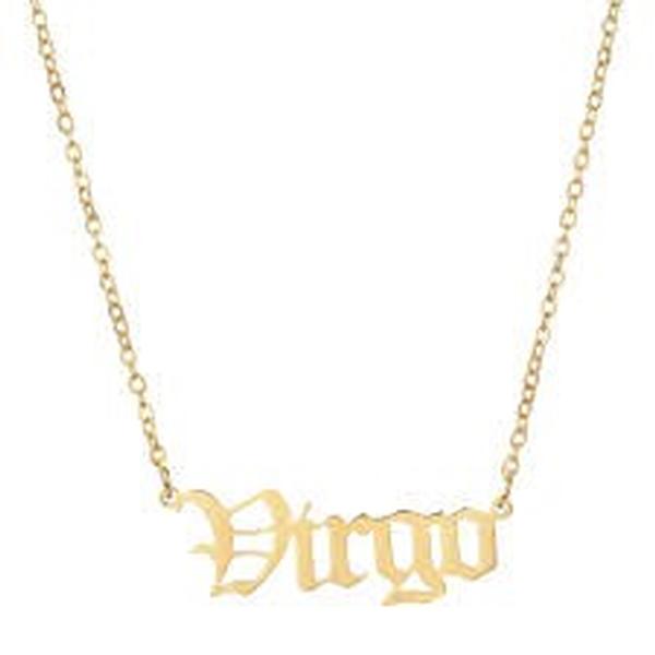 Virgo Gold Zodiac Necklace