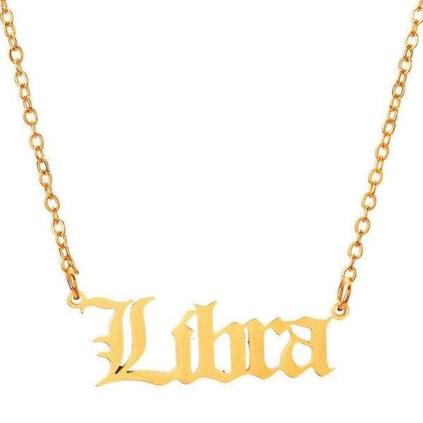 Libra Gold Zodiac Necklace
