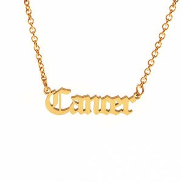 Cancer Gold Zodiac Necklace