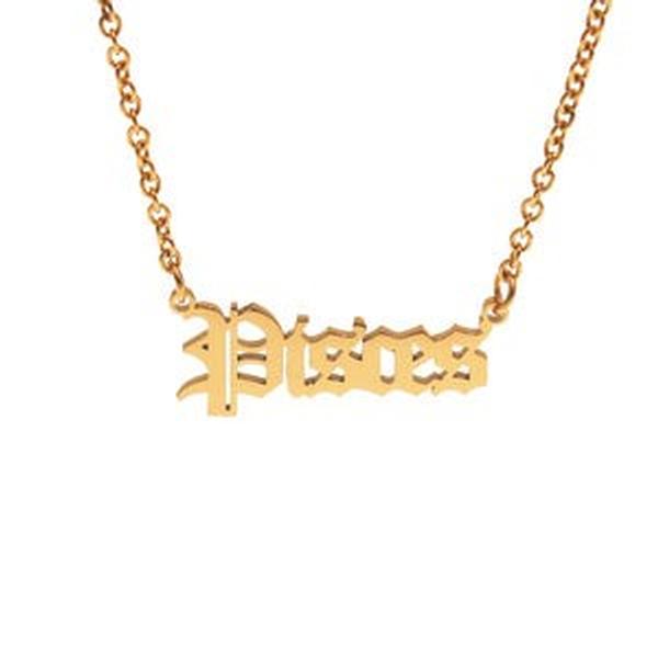 Pisces Gold Zodiac Necklace