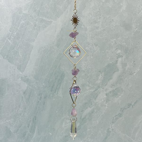 Amethyst Crystal Suncatcher B