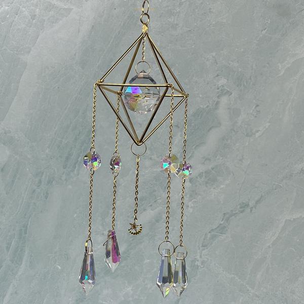 Octahedron Sunlight Prism Suncatcher