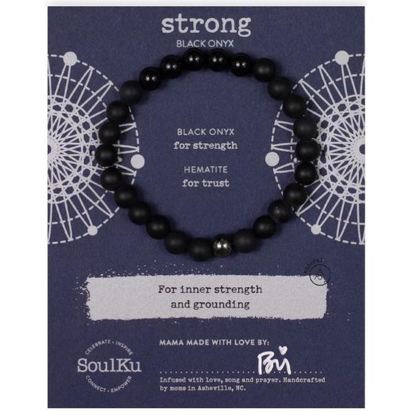 Soulku Mens Bracelet Black Onyx - Strong