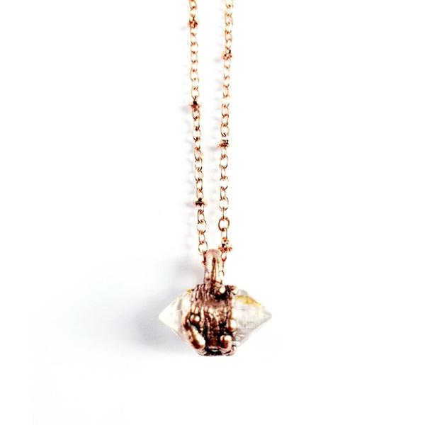 Herkimer Diamond Copper Necklace