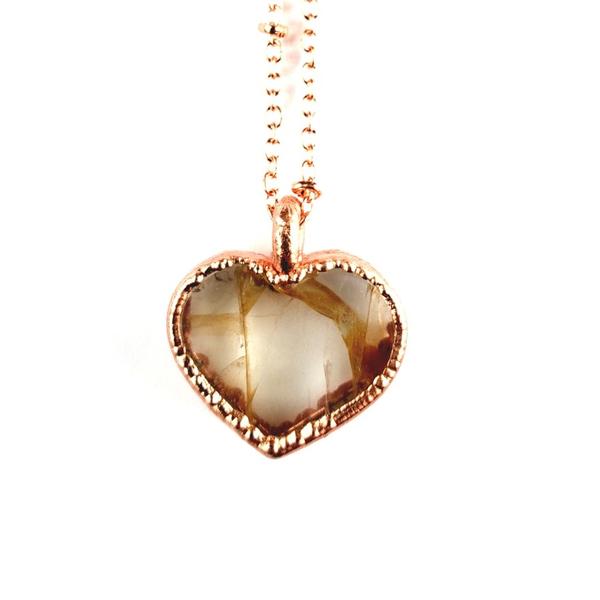 Petite Citrine Heart Necklace