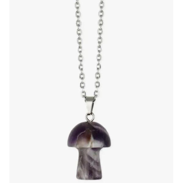 Amethyst Mushroom Necklace