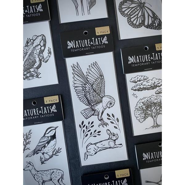 Owl & Rabbit Temporary Tattoo Set