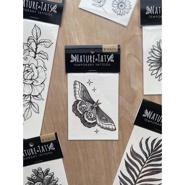 Night Moth Temporary Tattoo Set