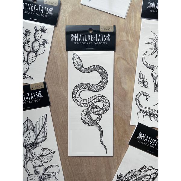 Garden Snake Temporary Tattoo Set