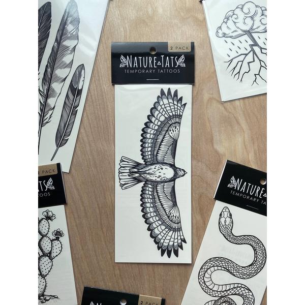 Hawk Temporary Tattoo Set