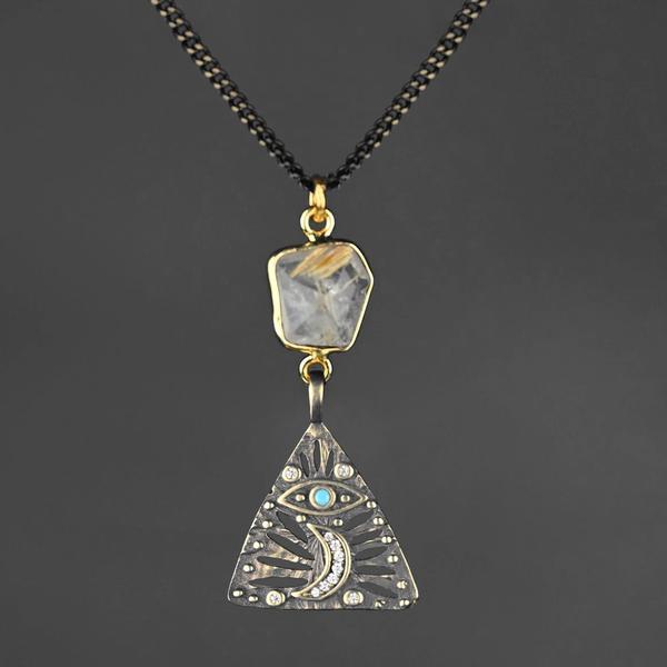 Intuition Necklace with Golden Rutile