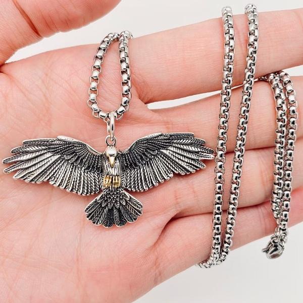 Men's Eagle Spreading Wings Necklace