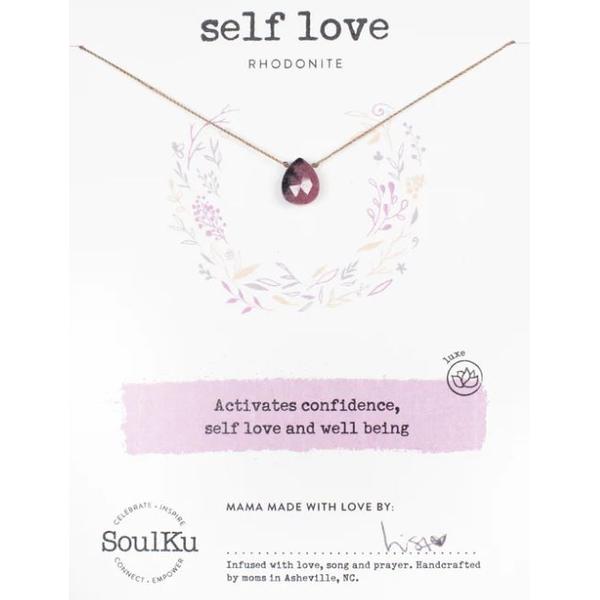 SoulKu Love Necklace Rhodonite