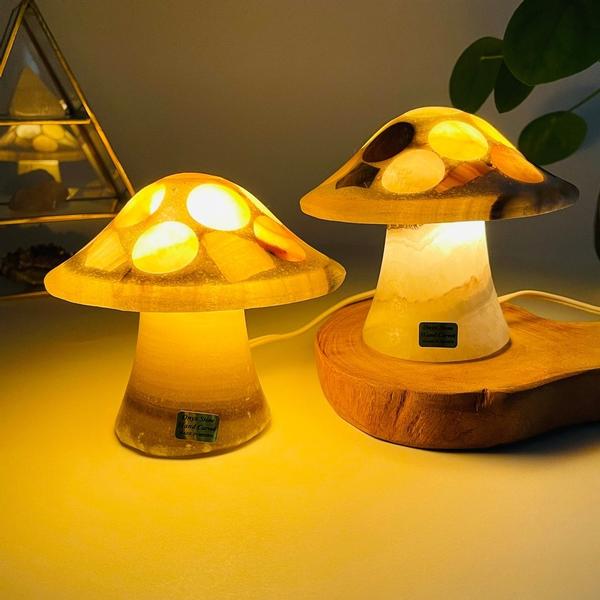 Mexican Onyx Mushroom Lamp